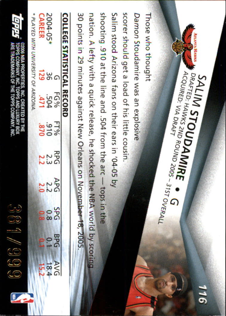 2005-06 Topps Luxury Box Basketball YOU PICK - Picture 223 of 261