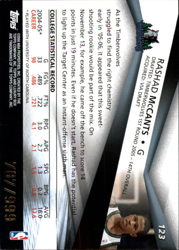 2005-06 Topps Luxury Box Basketball YOU PICK - Picture 231 of 261