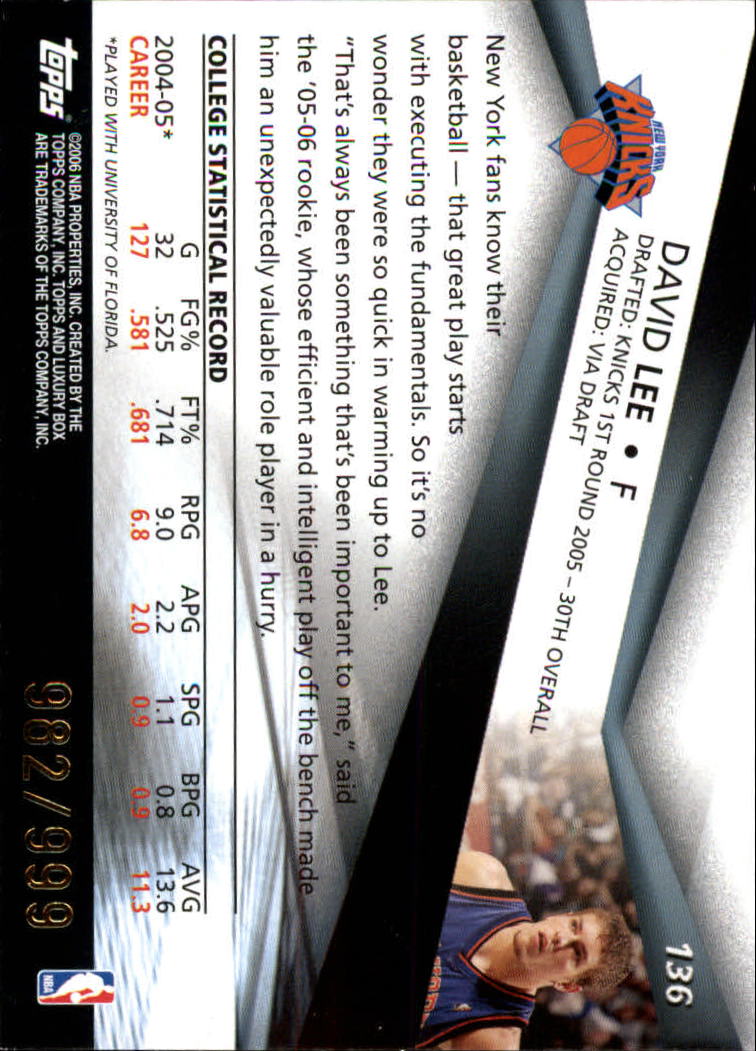2005-06 Topps Luxury Box Basketball YOU PICK - Picture 245 of 261