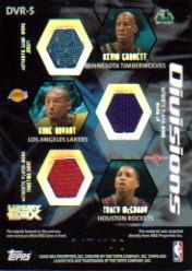 2005-06 Topps Luxury Box Divisions 6 Relics #5 Gerald Green/Jermaine O'Neal/Dwight Howard/Kevin Garnett/Kobe Bryant/Tracy McGrady back image