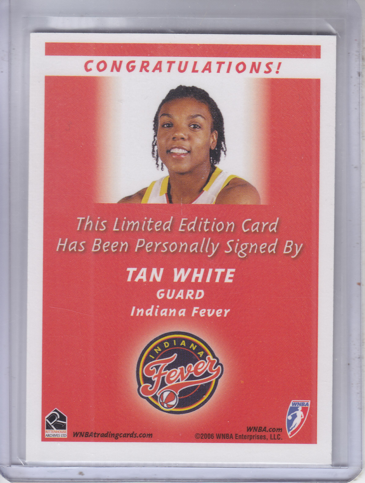 2006 WNBA Autographs #6 Tan White back image