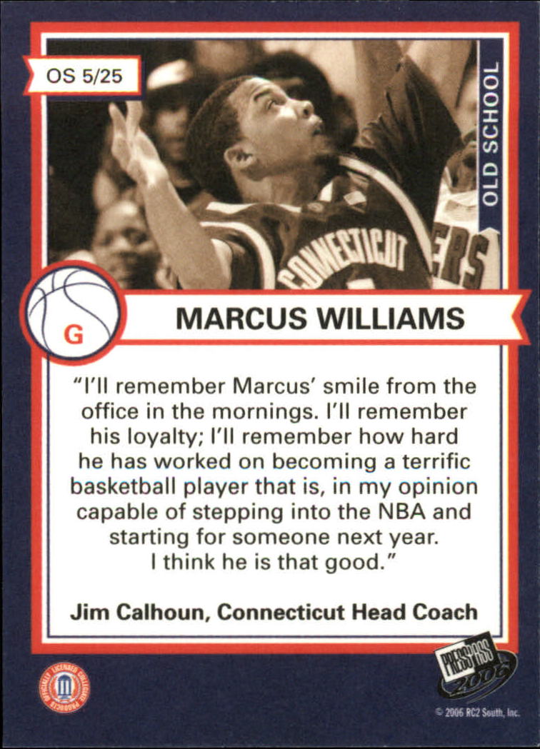 2006 Press Pass Old School #5 Marcus Williams back image