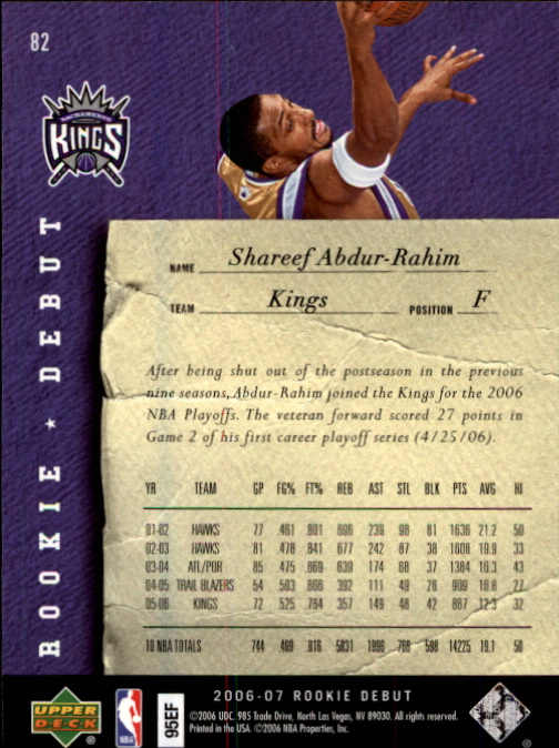 A1515- 2006-07 Upper Deck Rookie Debut BK Karten -du Pick- 15 + Gratis US Schiff - Bild 135 von 189