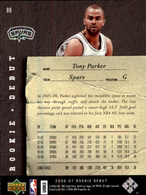 Tony Parker cards (2002-2018) Spurs Hornets - You Choose - Picture 110 of 227