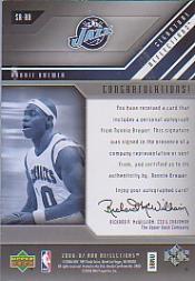 2006-07 Reflections Signature Silver #RB Ronnie Brewer back image