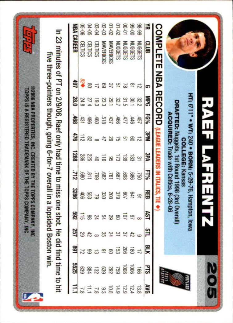 B1799- 2006-07 Topps Basketball #S 1-265 + Einsätze -du Pick- 15 + Free US - Bild 337 von 451