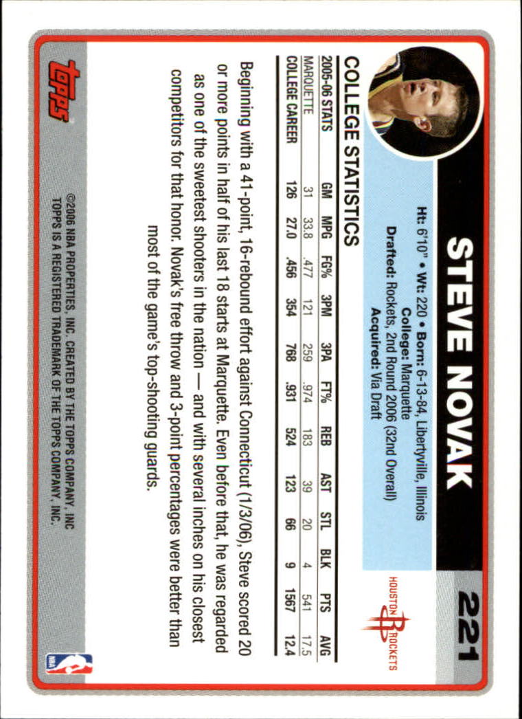 B1799- 2006-07 Topps Basketball #S 1-265 + Einsätze -du Pick- 15 + Free US - Bild 367 von 451