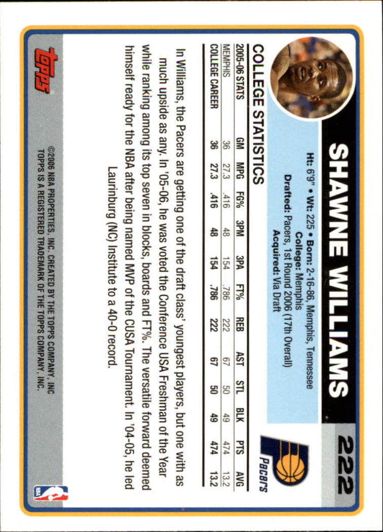 B1799- 2006-07 Topps Basketball #S 1-265 + Einsätze -du Pick- 15 + Free US - Bild 369 von 451