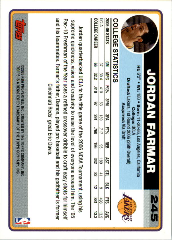 B1799- 2006-07 Topps Basketball #S 1-265 + Einsätze -du Pick- 15 + Free US - Bild 409 von 451