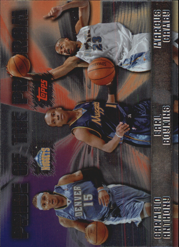 2006-07 Topps Pride of the Program #PP4 Carmelo Anthony/Earl Boykins/Marcus Camby