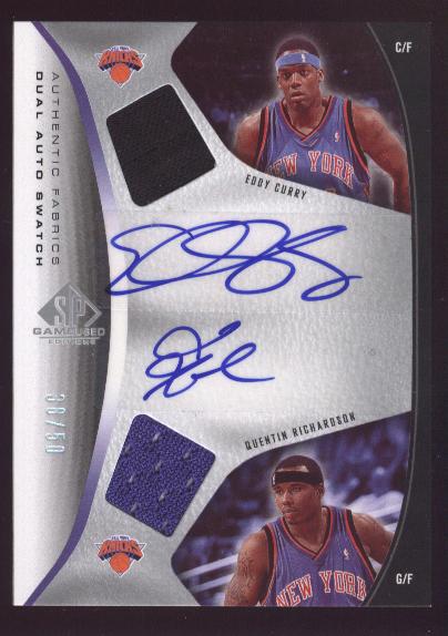 2006-07 SP Game Used Authentic Fabrics Dual Autographs #RC Quentin Richardson/Eddy Curry