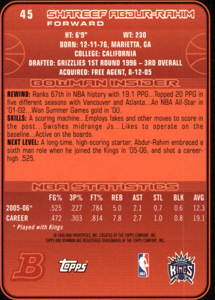 A5051- 2006-07 Bowman BK Karte #S 1-165 + Einsätze -du Pick- 15 + Gratis US - Bild 77 von 271