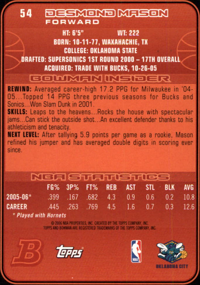 A5051- 2006-07 Bowman BK Karte #S 1-165 + Einsätze -du Pick- 15 + Gratis US - Bild 93 von 271