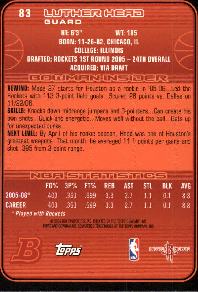 A5051- 2006-07 Bowman BK Karte #S 1-165 + Einsätze -du Pick- 15 + Gratis US - Bild 151 von 271