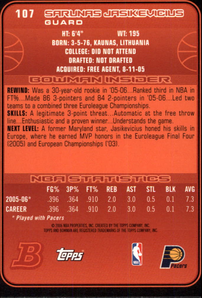 A5051- 2006-07 Bowman BK Karte #S 1-165 + Einsätze -du Pick- 15 + Gratis US - Bild 193 von 271