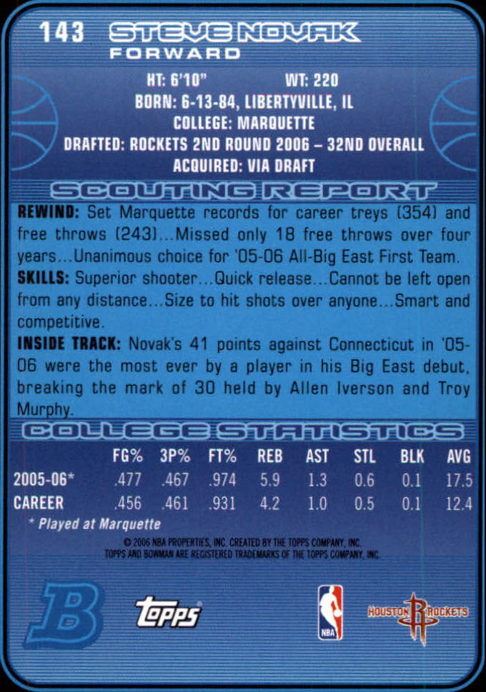 A5051- 2006-07 Bowman BK Karte #S 1-165 + Einsätze -du Pick- 15 + Gratis US - Bild 239 von 271