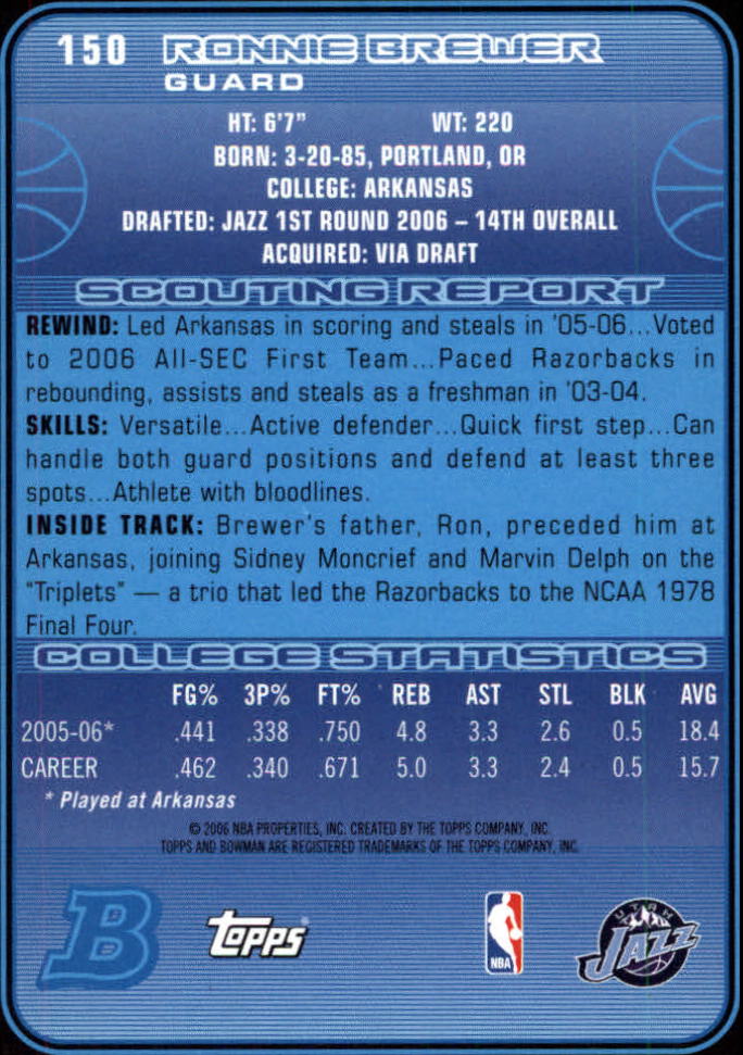 A5051- 2006-07 Bowman BK Karte #S 1-165 + Einsätze -du Pick- 15 + Gratis US - Bild 247 von 271