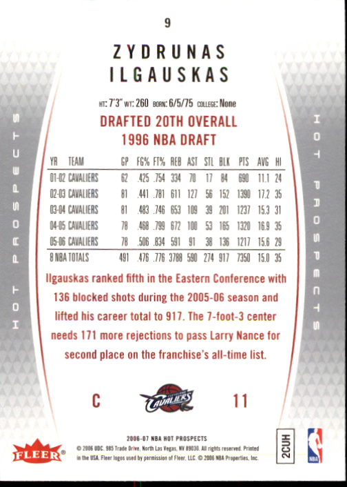 2006/2007 Fleer Hot Prospects Basketball Cards - Picture 19 of 133