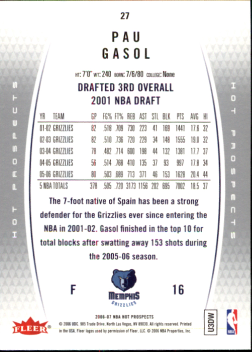 2006/2007 Fleer Hot Prospects Basketball Cards - Picture 51 of 133