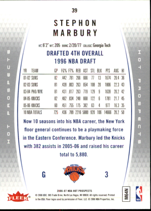 2006/2007 Fleer Hot Prospects Basketball Cards - Picture 75 of 133