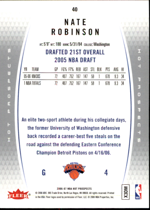 2006/2007 Fleer Hot Prospects Basketball Cards - Picture 77 of 133