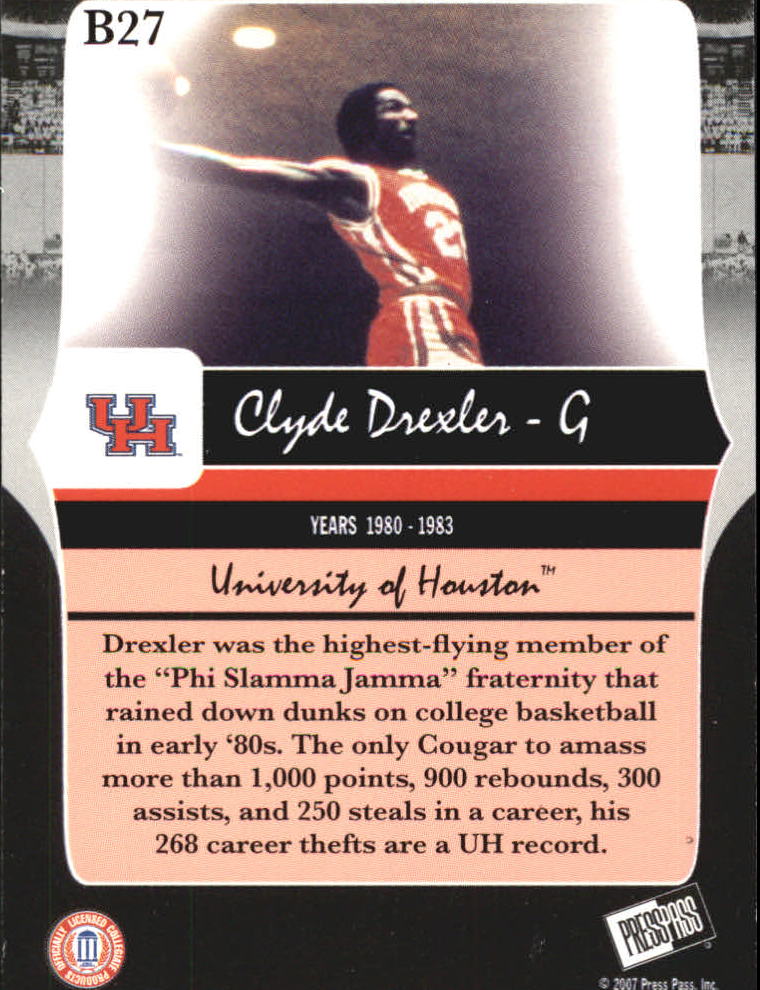 2006-07 Press Pass Legends Bronze #27 Clyde Drexler back image