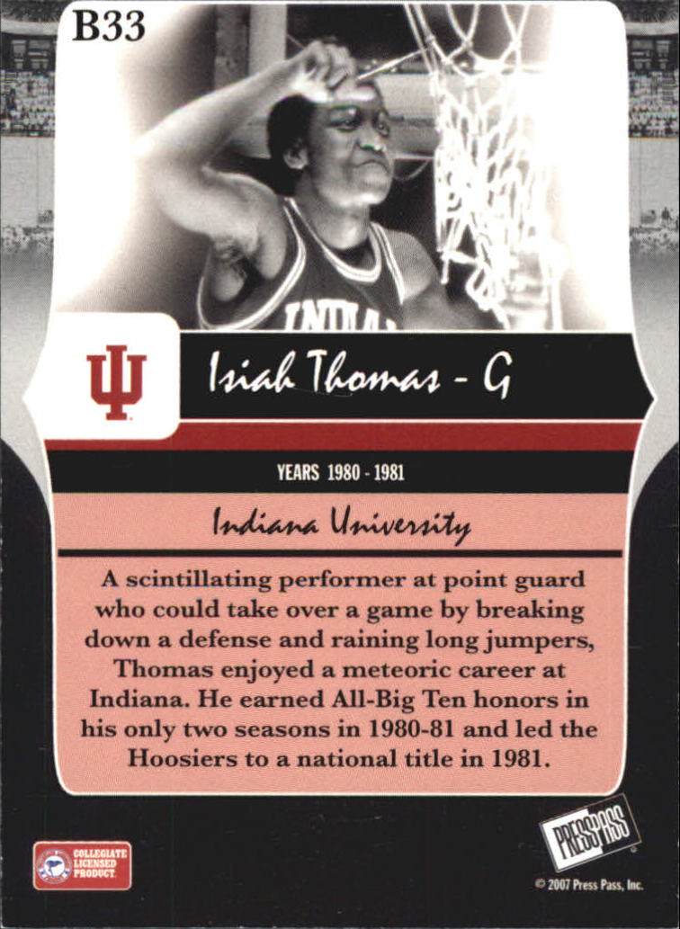 2006-07 Press Pass Legends Bronze #33 Isiah Thomas back image