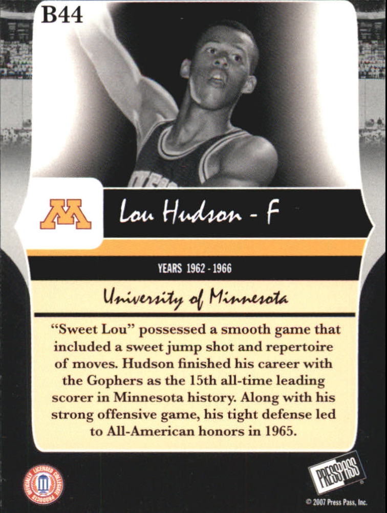 2006-07 Press Pass Legends Bronze #44 Lou Hudson back image