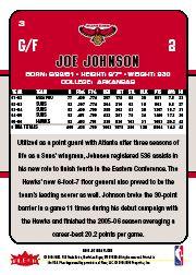 2006-07 Fleer #3 Joe Johnson back image