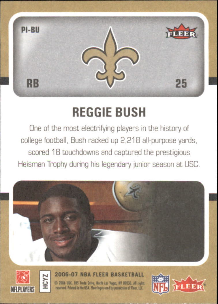2006-07 Fleer Jordan's Platinum Influence #BU Reggie Bush back image