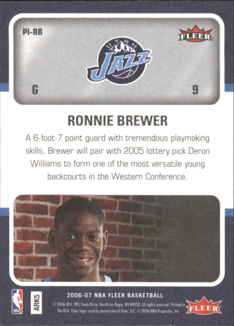 2006/2007 Fleer Basketball "Jordan's Platinum Influence" Insert Cards - Bild 13 von 31