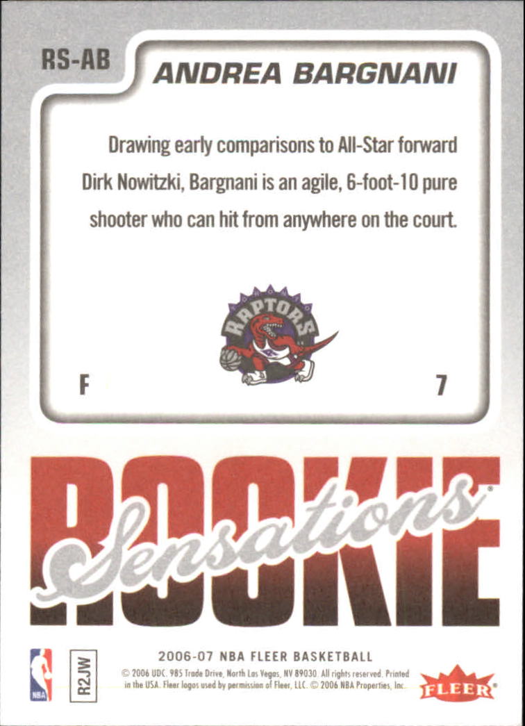 2006-07 Fleer Basketball Rookie Sensations RC Insert Singles - You Choose - Picture 3 of 19