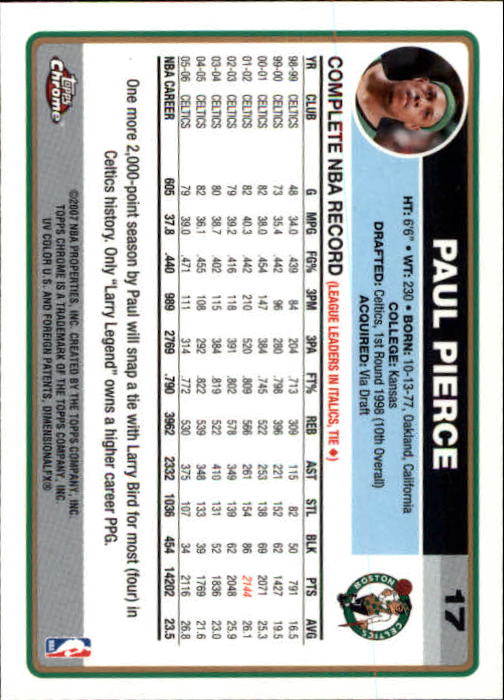 Paul Pierce cards (1999-2021) Celtics Nets - You Choose - Bild 192 von 360