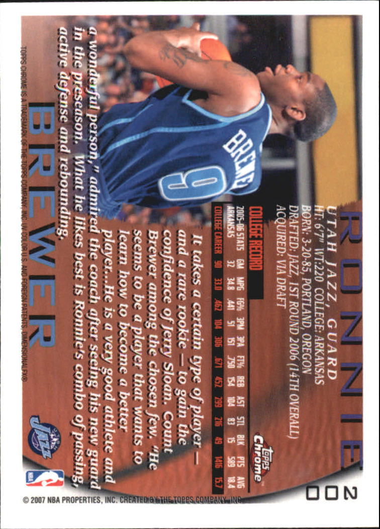 2006-07 Topps Chrome Basketball "1996-97 Variations" Insert Cards - Bild 19 von 19
