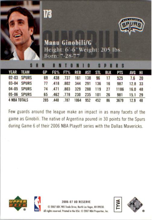 Manu Ginobili cards (2003-2018) Spurs - You Choose - Picture 54 of 163
