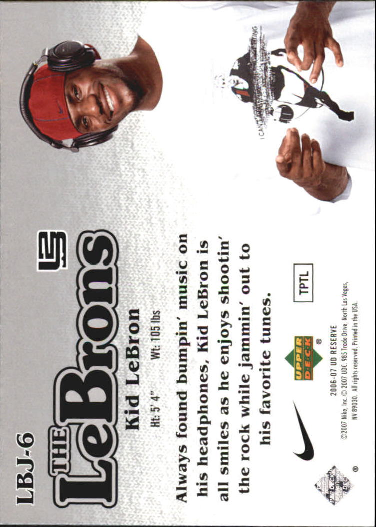 2006-07 UD Reserve The LeBrons #LBJ6 LeBron James back image