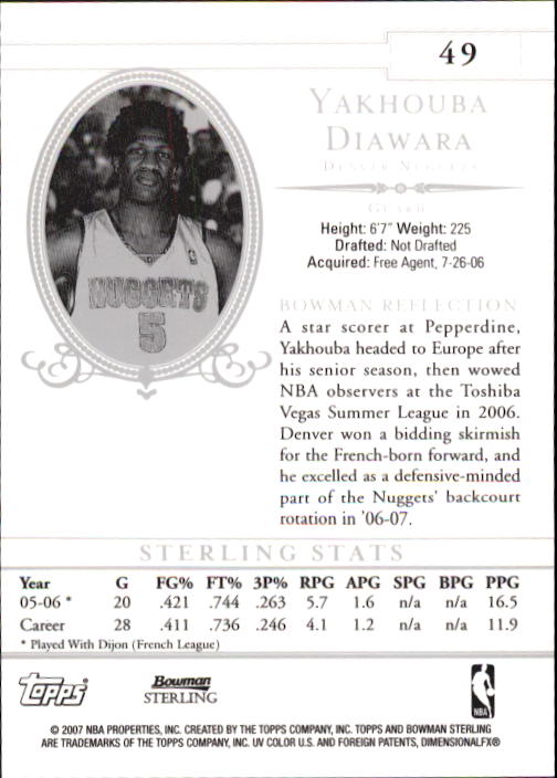 2006-07 Bowman Pallacanestro Sterling A SCELTA - Foto 52 di 104