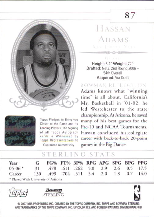 2006-07 Bowman Pallacanestro Sterling A SCELTA - Foto 91 di 104