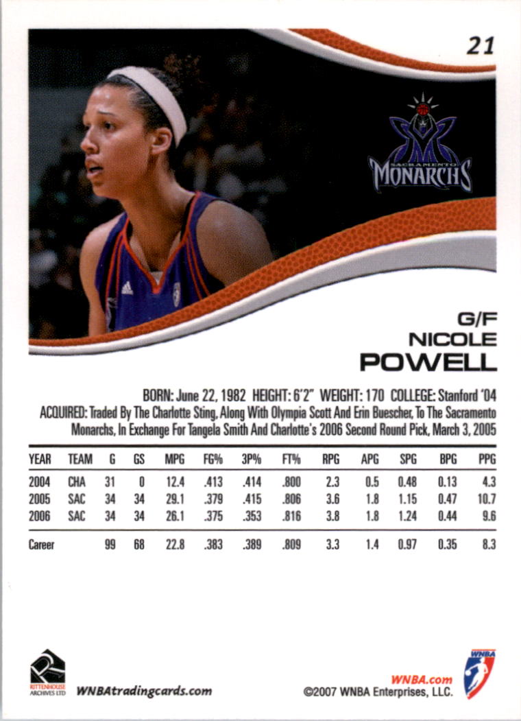 B0492- 2007 WNBA Basketball Card #s 1-90 +Inserts -You Pick- 15+ FREE US SHIP - Picture 31 of 134