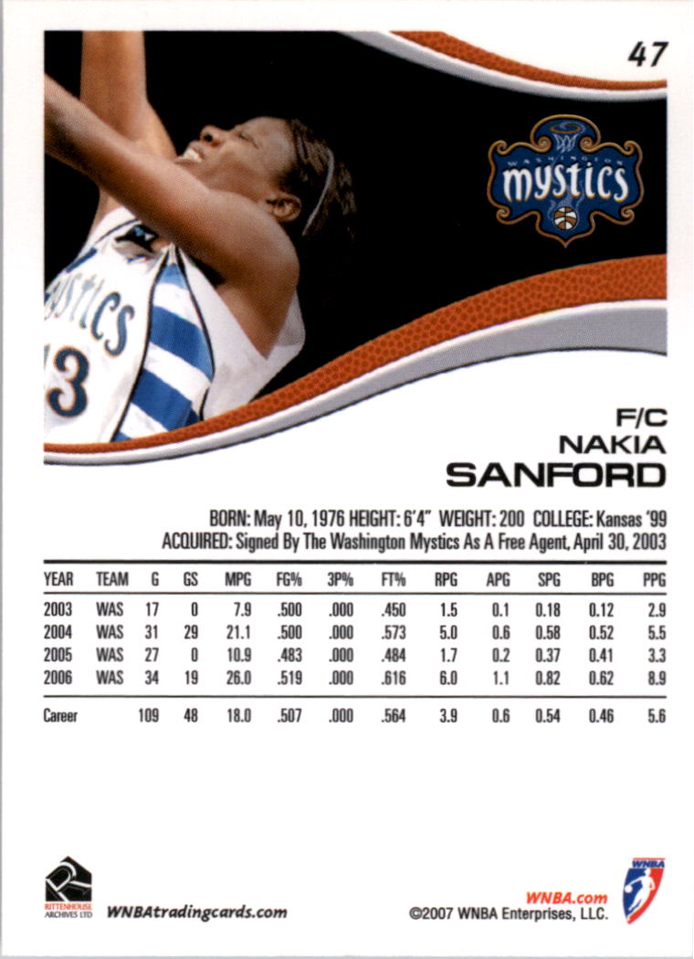 B0492- 2007 WNBA Basketball Card #s 1-90 +Inserts -You Pick- 15+ FREE US SHIP - Picture 67 of 134