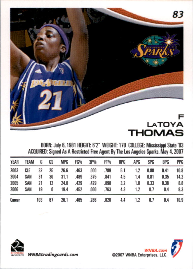 B0492- 2007 WNBA Basketball Card #s 1-90 +Inserts -You Pick- 15+ FREE US SHIP - Picture 123 of 134
