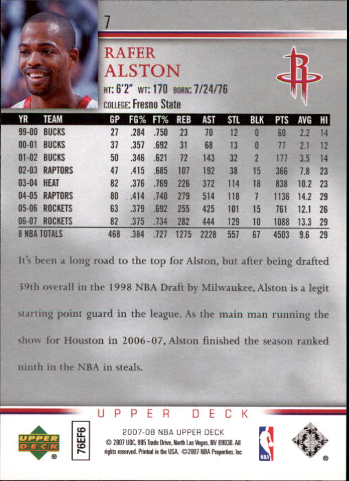 A8858- 2007-08 Upper Deck Bk Cards 1-250 +Inserts -You Pick- 15+ FREE US SHIP - Picture 15 of 411