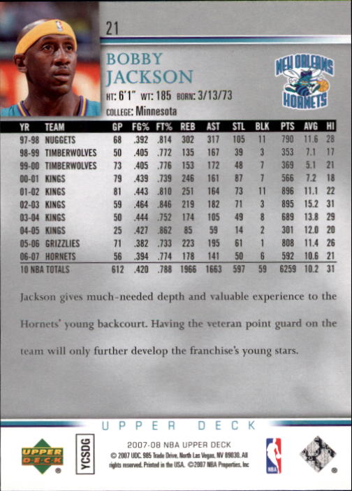 A8858- 2007-08 Upper Deck Bk Cards 1-250 +Inserts -You Pick- 15+ FREE US SHIP - Picture 43 of 411