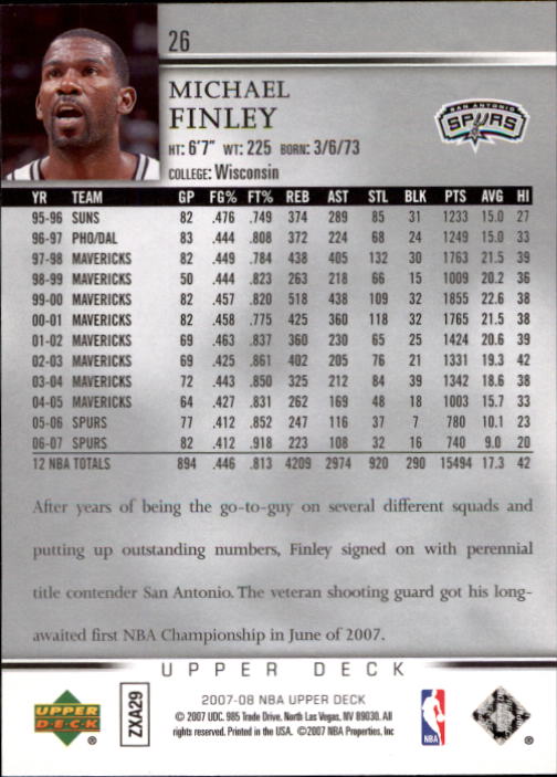 A8858- 2007-08 Upper Deck Bk Cards 1-250 +Inserts -You Pick- 15+ FREE US SHIP - Picture 53 of 411