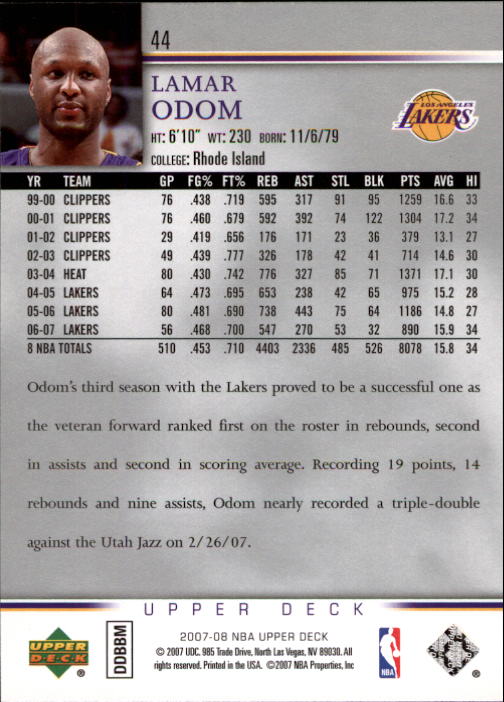 A8858- 2007-08 Upper Deck Bk Cards 1-250 +Inserts -You Pick- 15+ FREE US SHIP - Picture 87 of 411