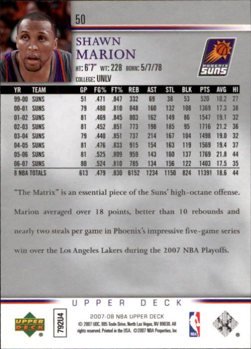 A8858- 2007-08 Upper Deck Bk Cards 1-250 +Inserts -You Pick- 15+ FREE US SHIP - Picture 97 of 411