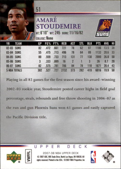 A8858- 2007-08 Upper Deck Bk Cards 1-250 +Inserts -You Pick- 15+ FREE US SHIP - Picture 99 of 411