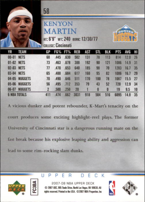 A8858- 2007-08 Upper Deck Bk Cards 1-250 +Inserts -You Pick- 15+ FREE US SHIP - Picture 113 of 411
