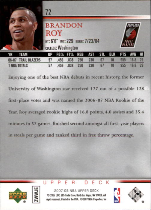 A8858- 2007-08 Upper Deck Bk Cards 1-250 +Inserts -You Pick- 15+ FREE US SHIP - Picture 139 of 411