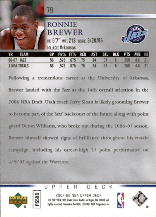 A8858- 2007-08 Upper Deck Bk Cards 1-250 +Inserts -You Pick- 15+ FREE US SHIP - Picture 153 of 411